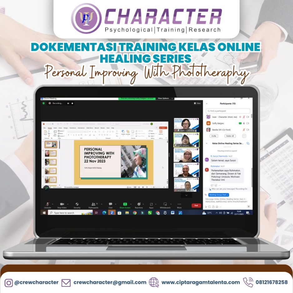 Kelas Online HEALING SERIES : SESI 2 – PERSONAL IMPROVING WITH PHOTOTHERAPY