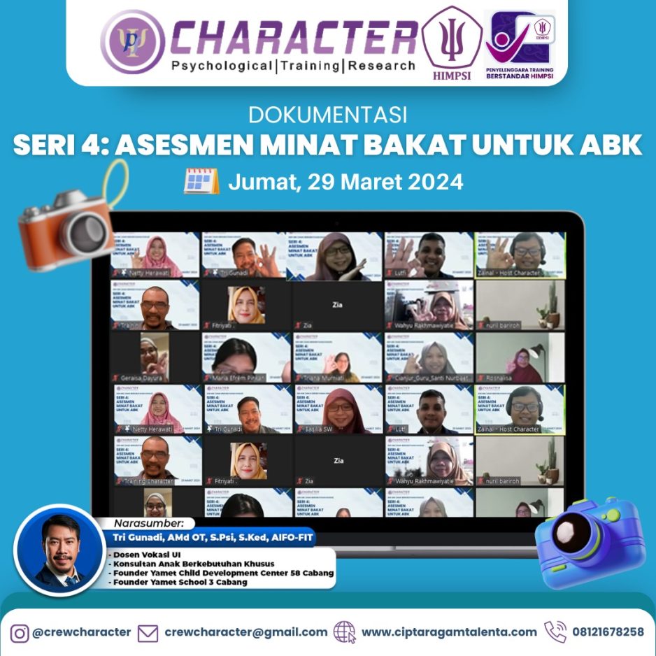 Online Training Seri ABK – Seri 4 : Asesmen Minat Bakat ABK